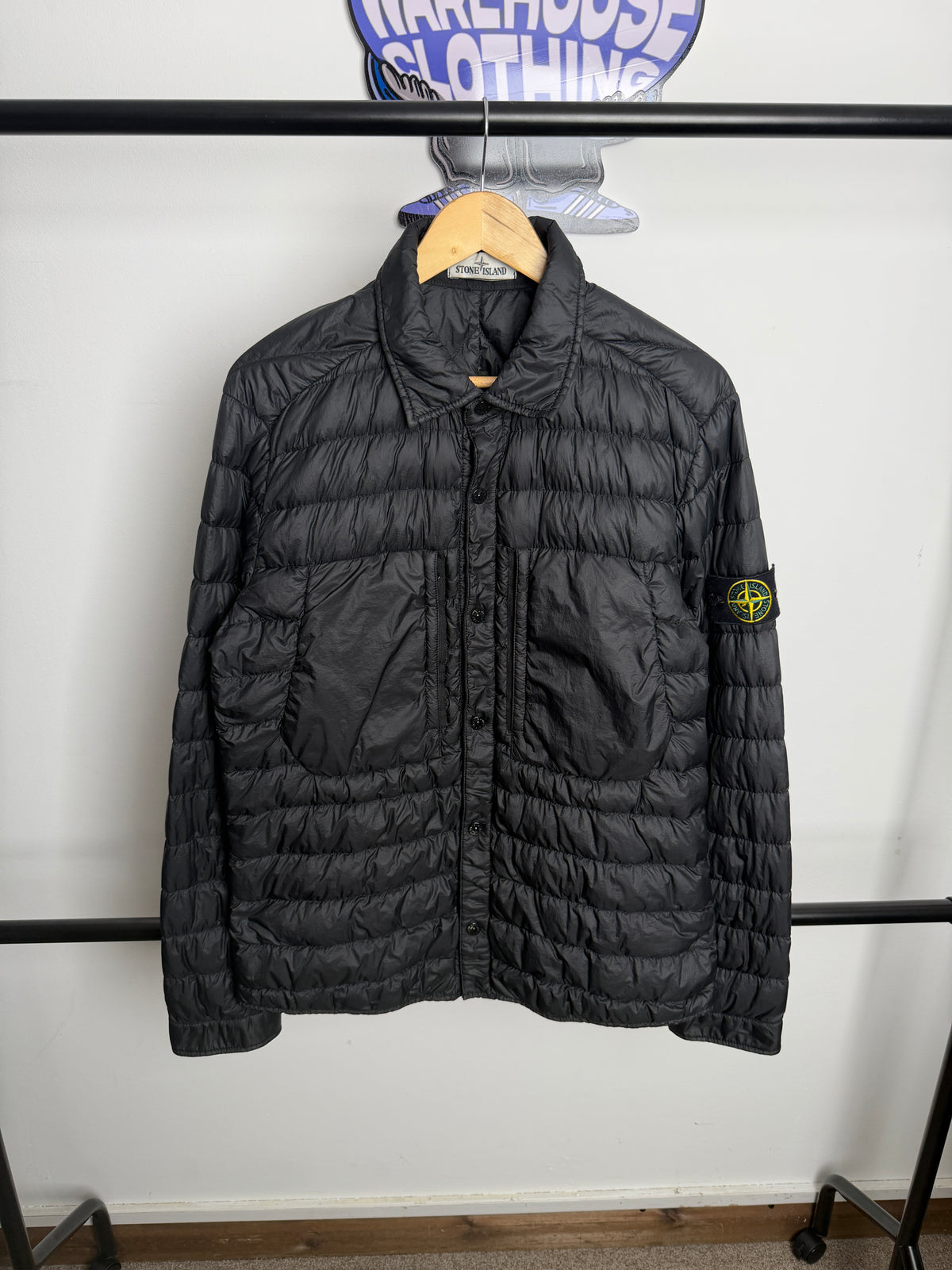Stone Island Garment Dyed Micro Yarn Down Overshirt