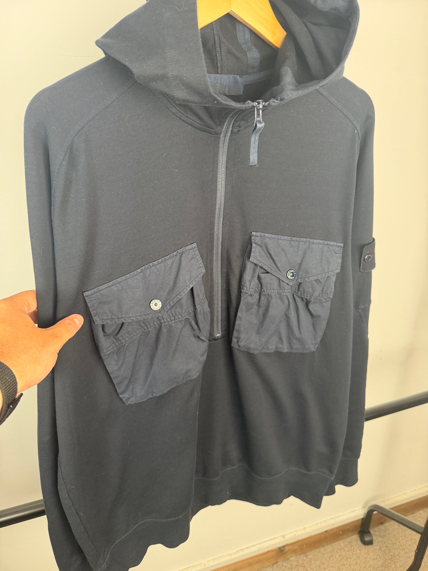 Stone Island 1/2 Zip Ghost Hoodie