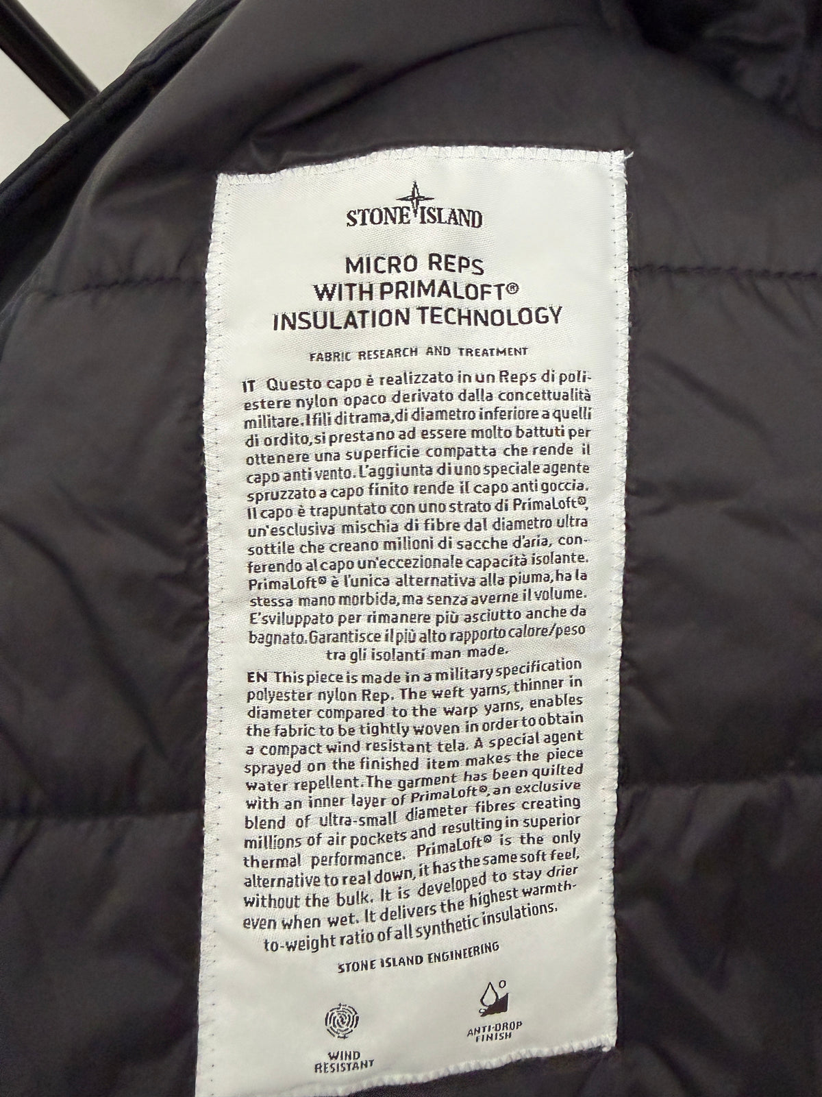 Stone Island Micro Reps Primaloft Insulation Parka Jacket
