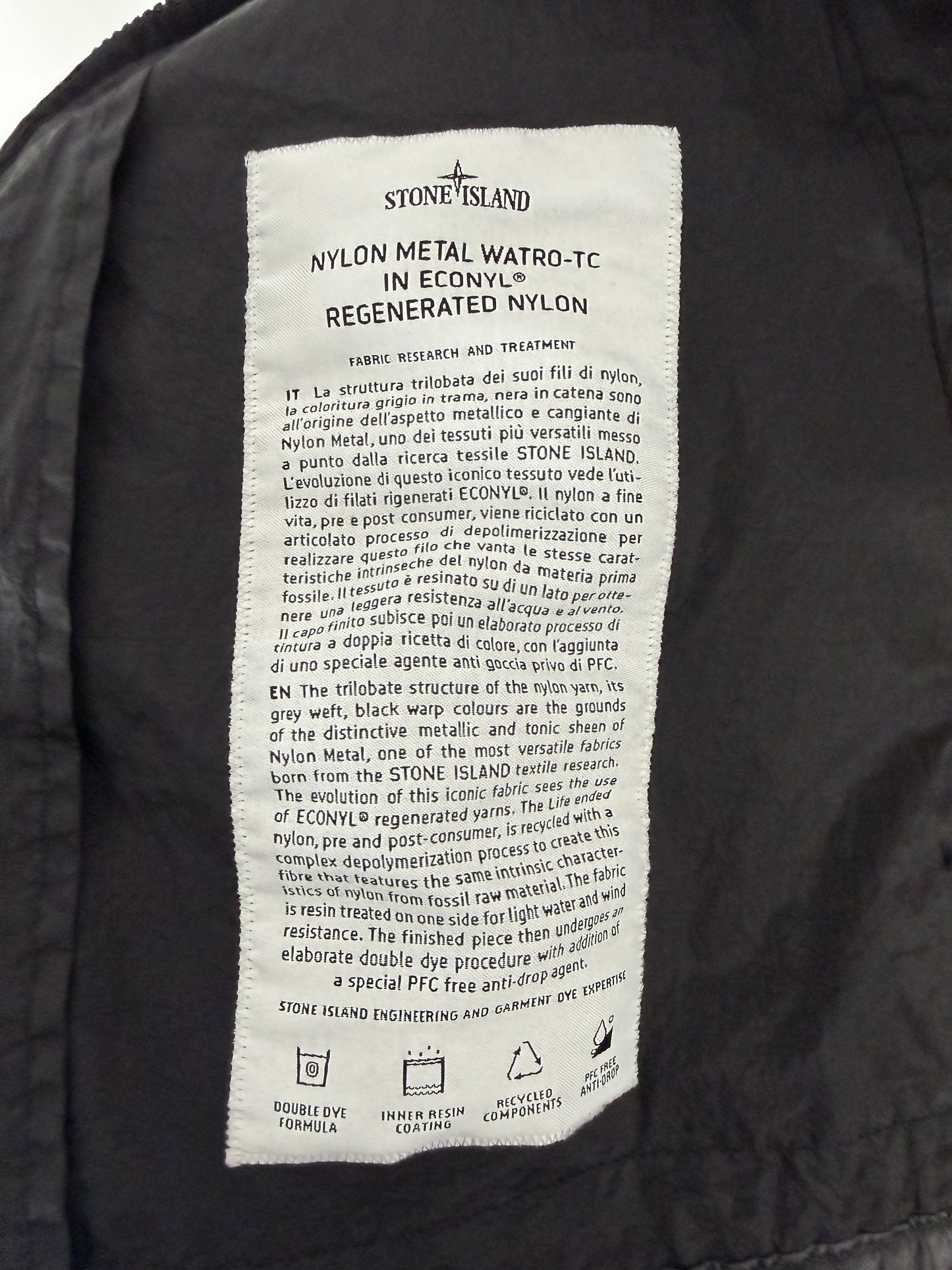 Stone Island Nylon Metal Watro-TC In Econyl Regenerated Nylon Jacket