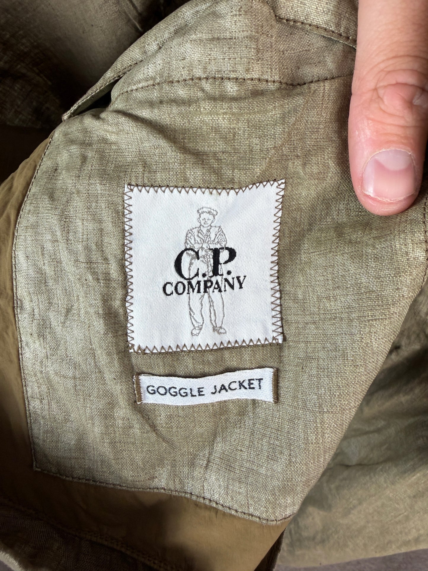 C.P Company Lino Wax Goggle Jacket