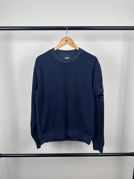 CP Company Reversed Brushed & Emerized Diagonal Fleece Sweatshirt - Medium