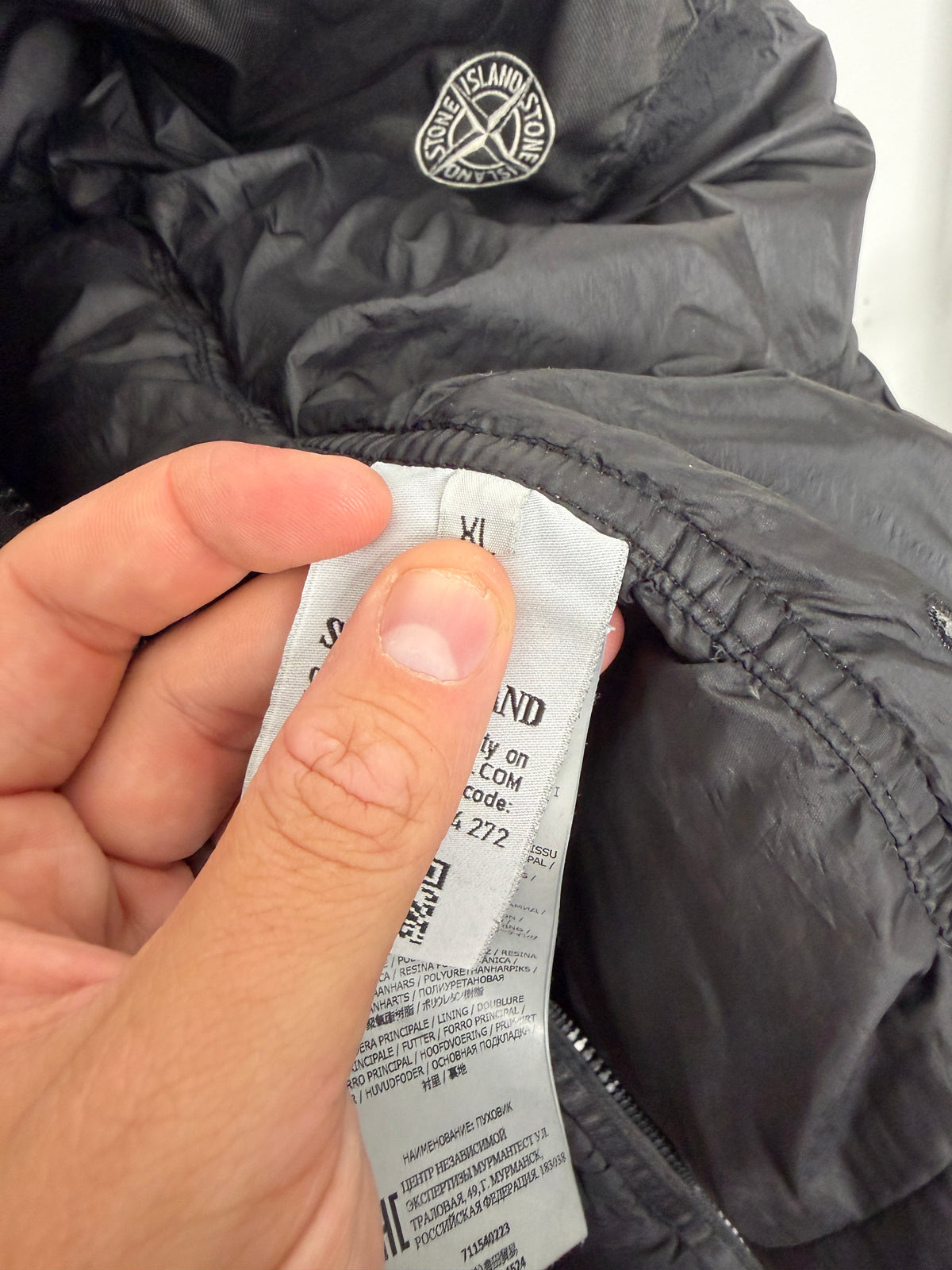 Stone Island Garment Dyed Crinkle Reps Down Jacket