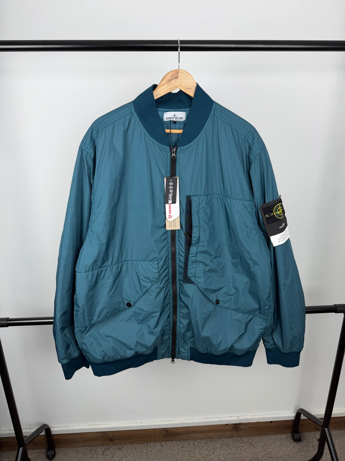 Stone Island Garment Dyed Crinkle Reps R-NY Primaloft TC Bomber Jacket