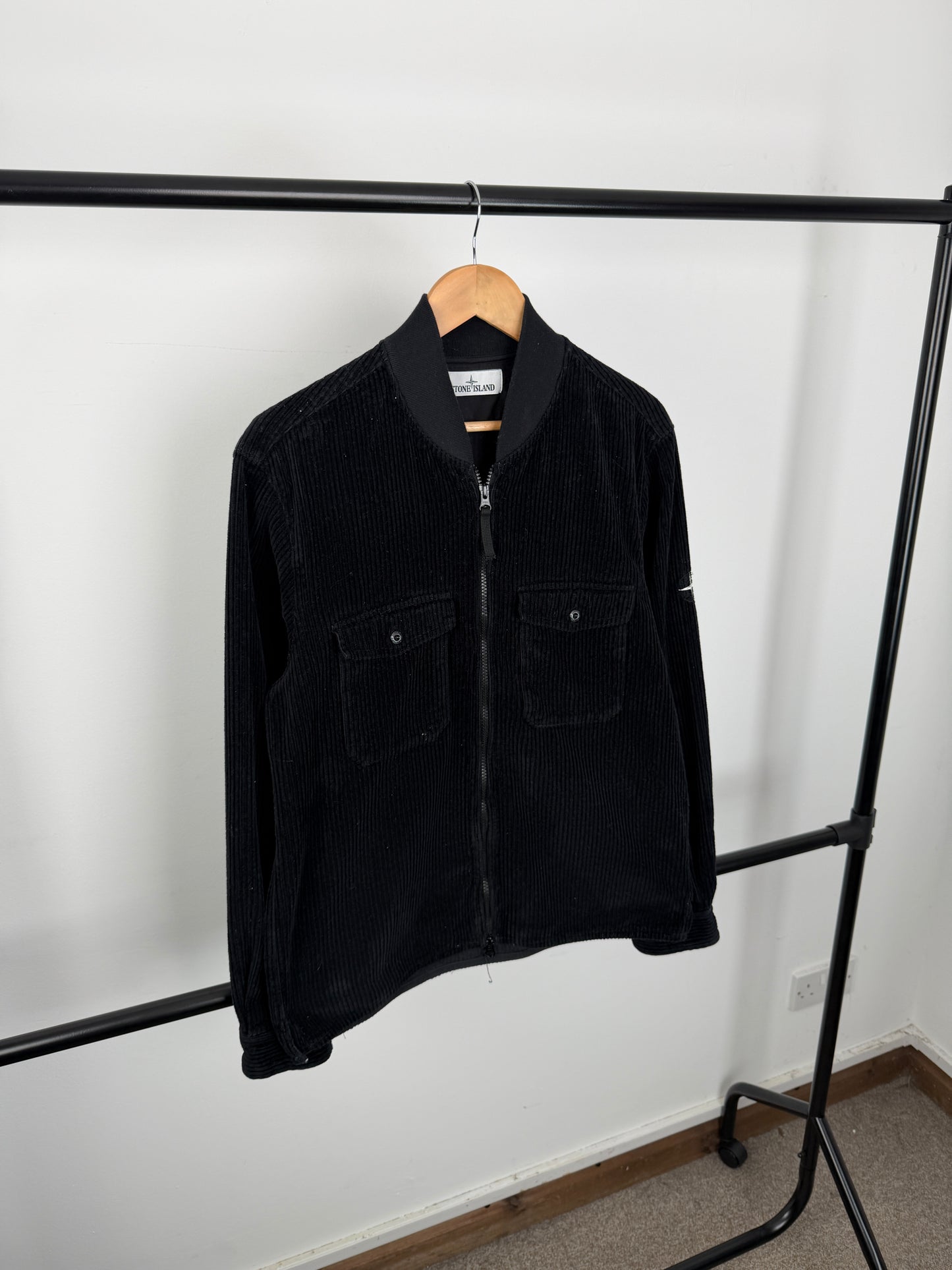 Stone Island Zip Up Corduroy Overshirt (M)