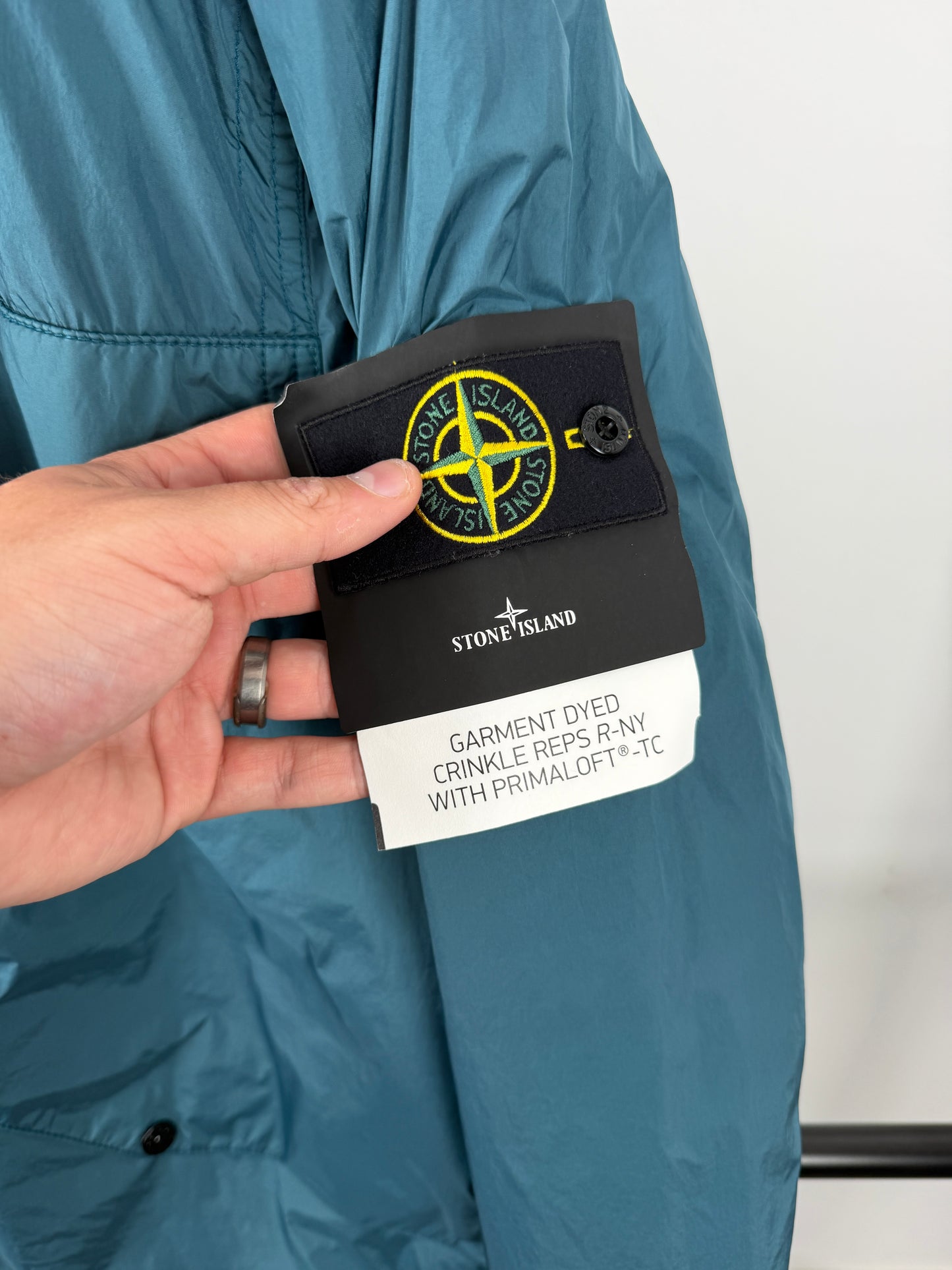Stone Island Garment Dyed Crinkle Reps R-NY Primaloft TC Bomber Jacket