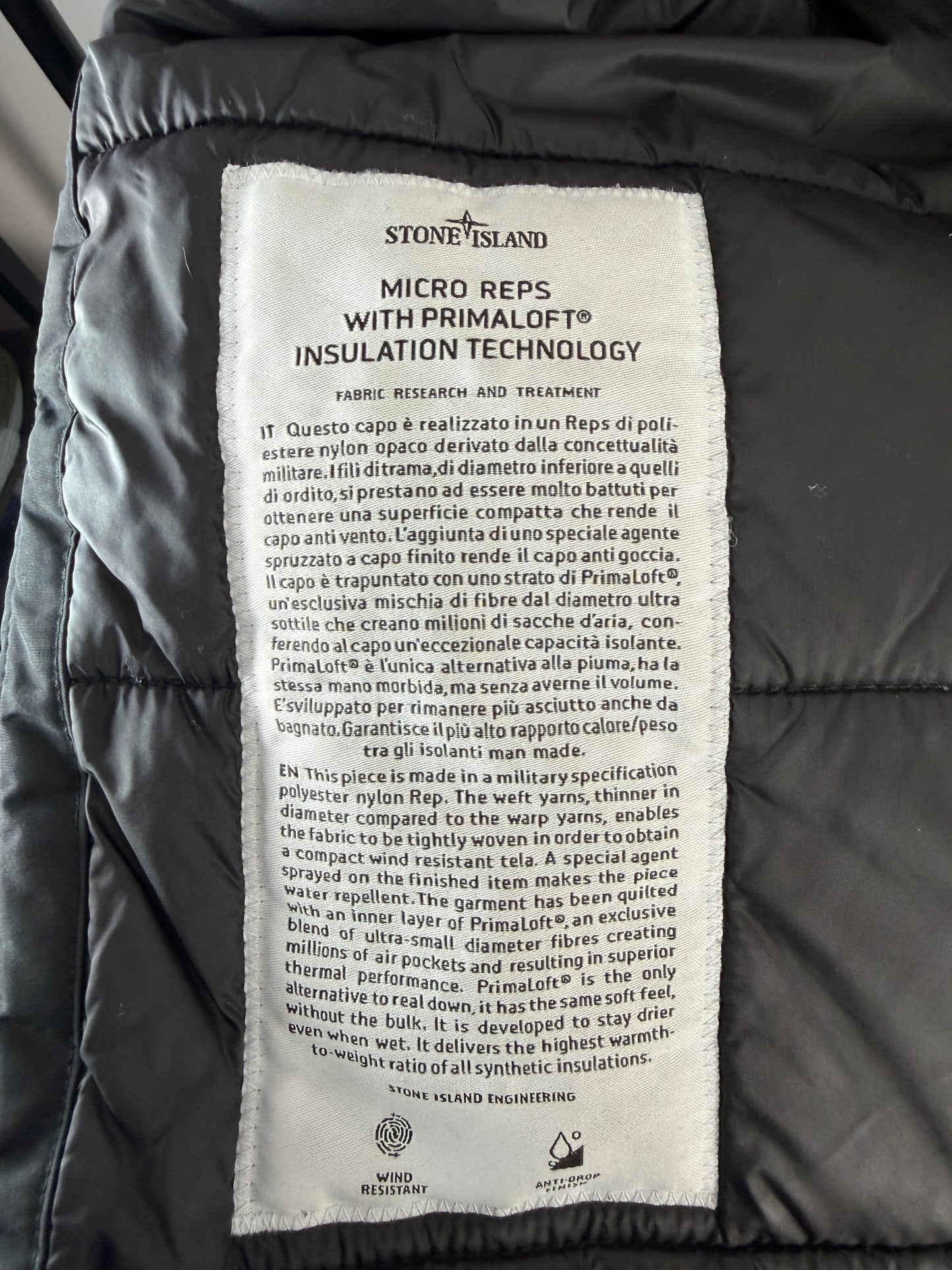 Stone Island Micro Reps Primaloft Insulation Jacket