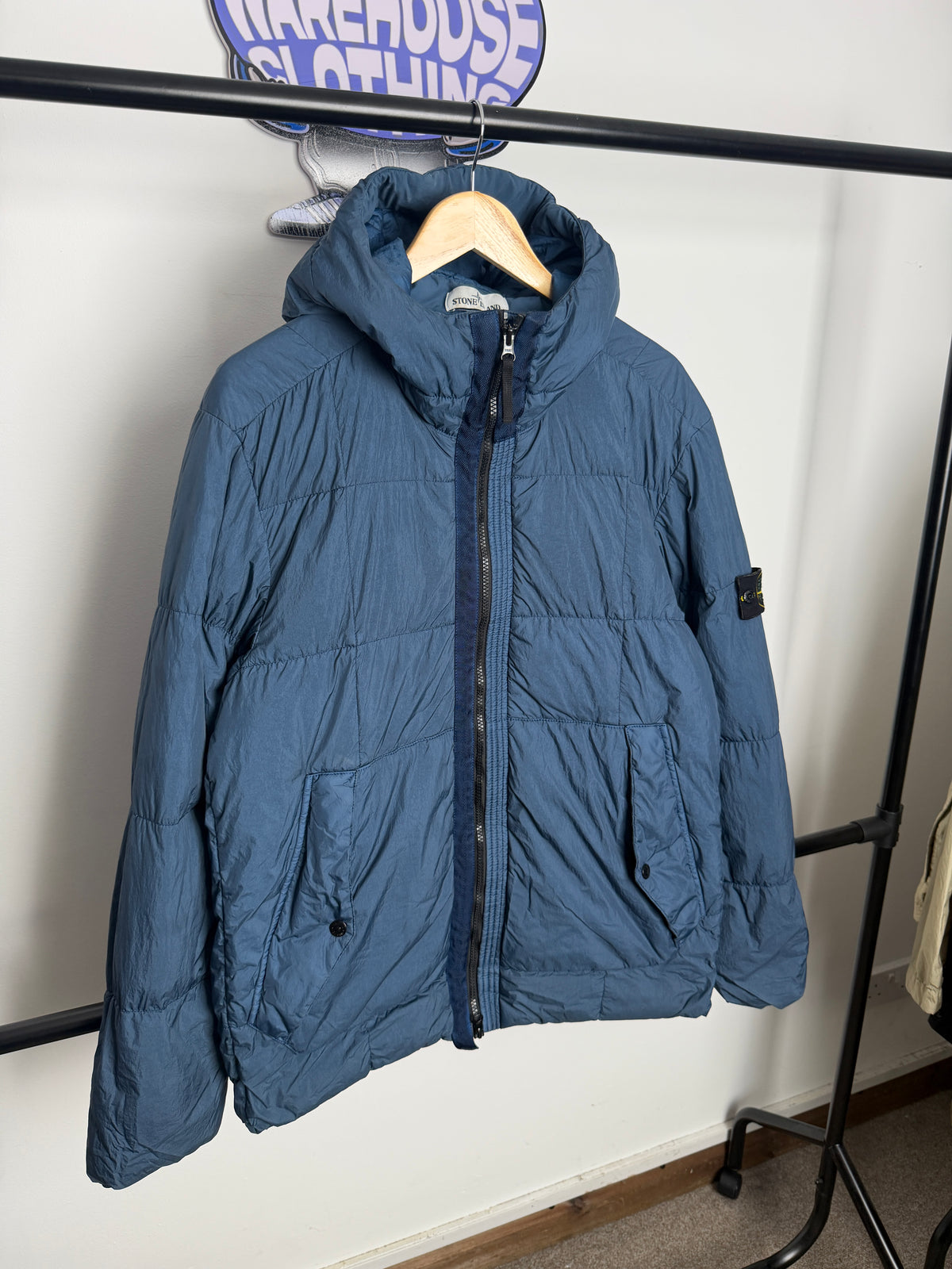 Stone Island Garment Dyed Crinkle Reps Down Jacket