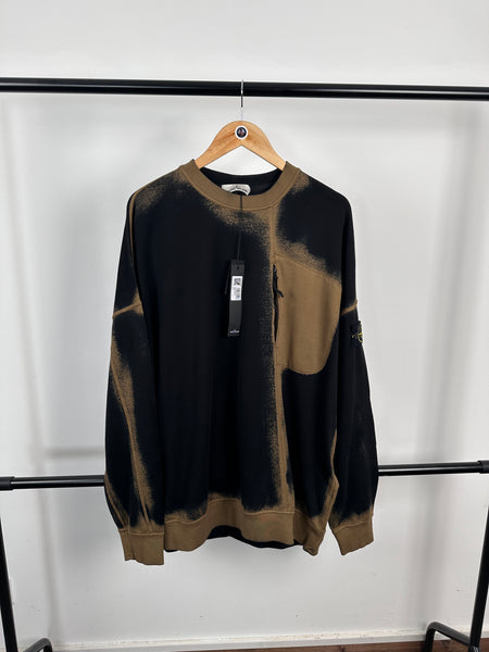 Stone Island Spray Paint Zip Sweatshirt - BNWT (3XL)