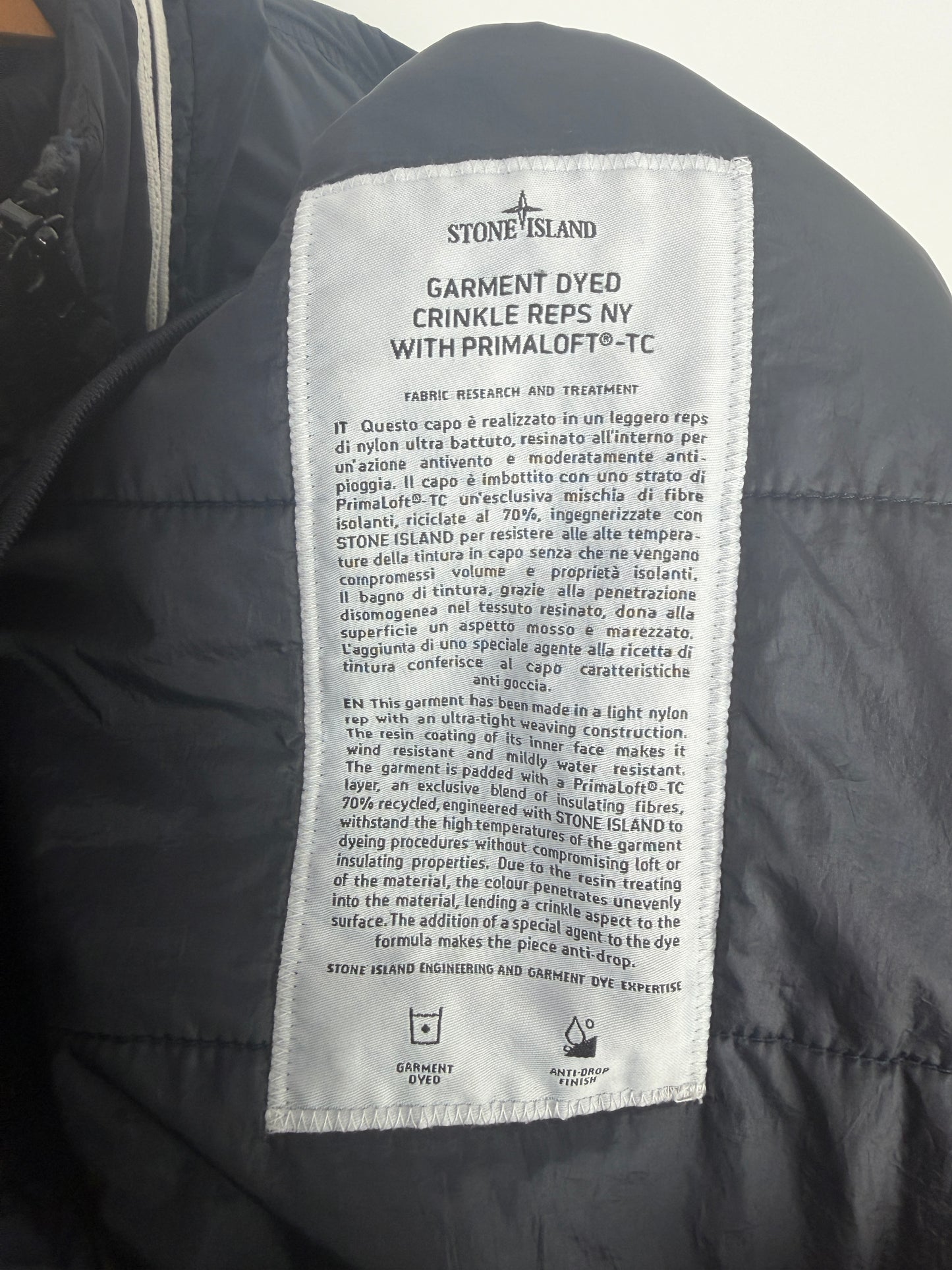 Stone Island Garment Dyed Crinkle Reps R-NY