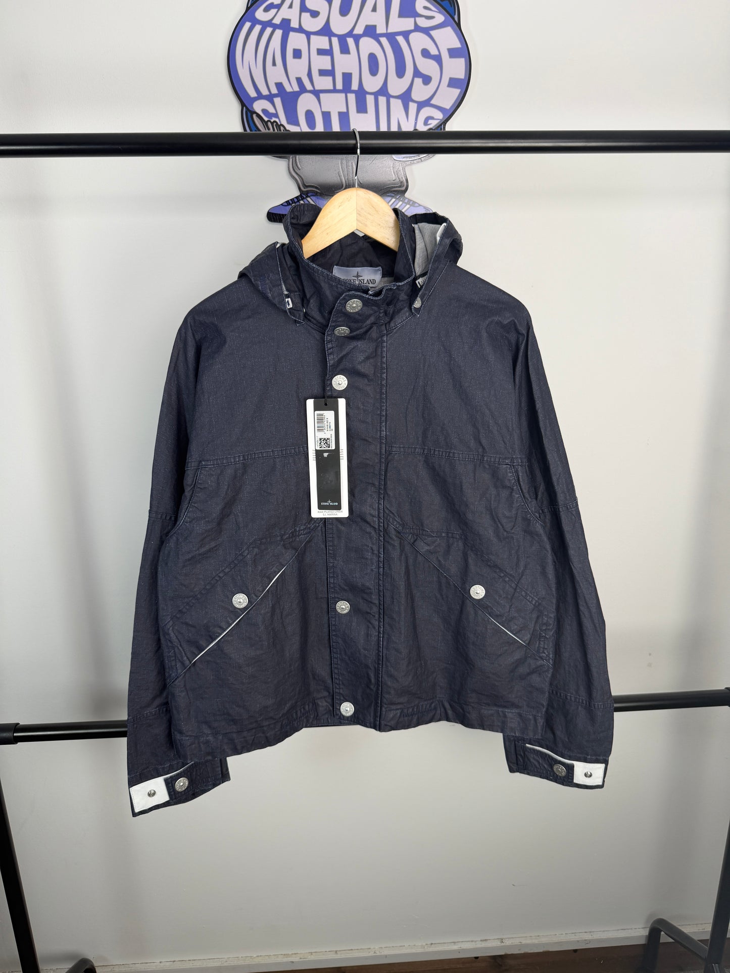 Stone Island Marina Raw Plated Linen Jacket