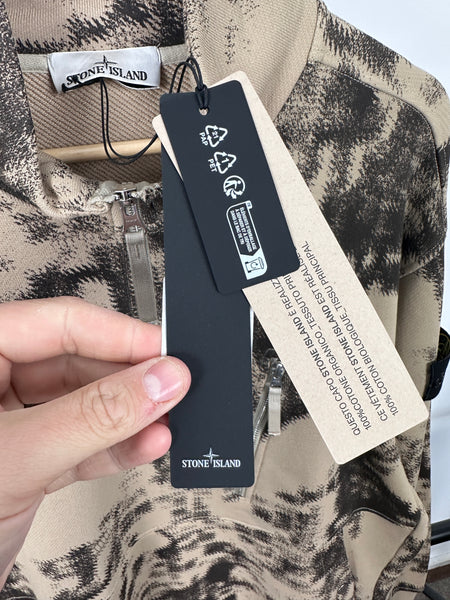 Stone Island 1/4 Zip Camo Sweatshirt (XXL)