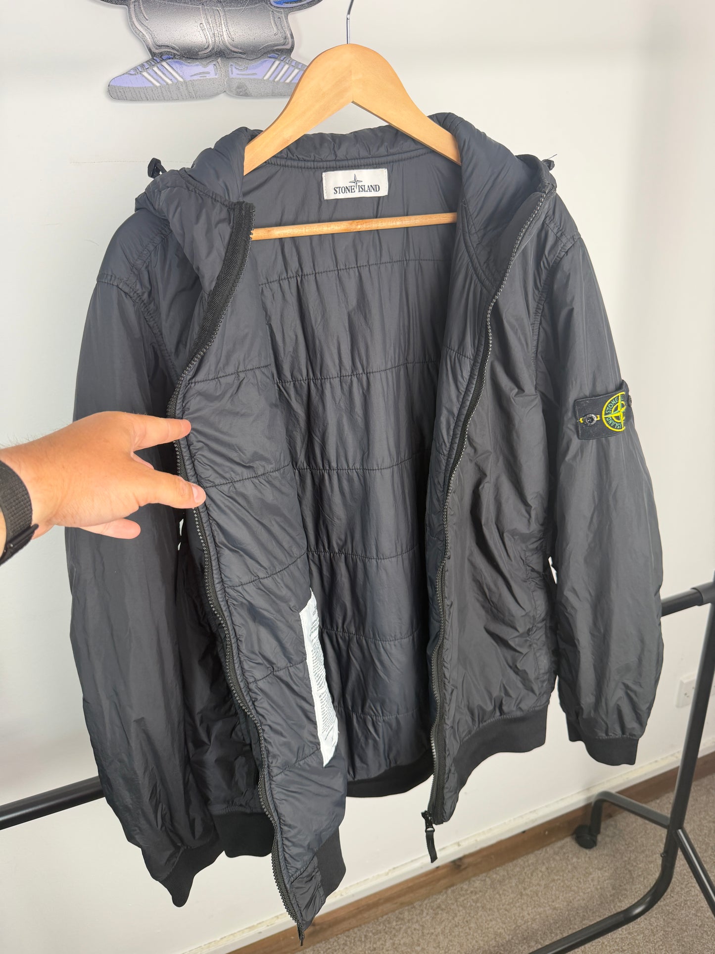 Stone Island Garment Dyed Crinkle Reps With Primaloft TC