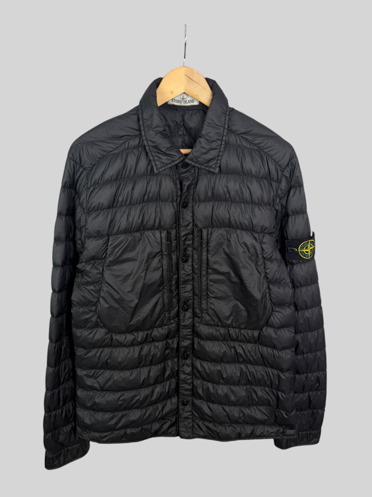 Stone Island Garment Dyed Micro Yarn Down Overshirt