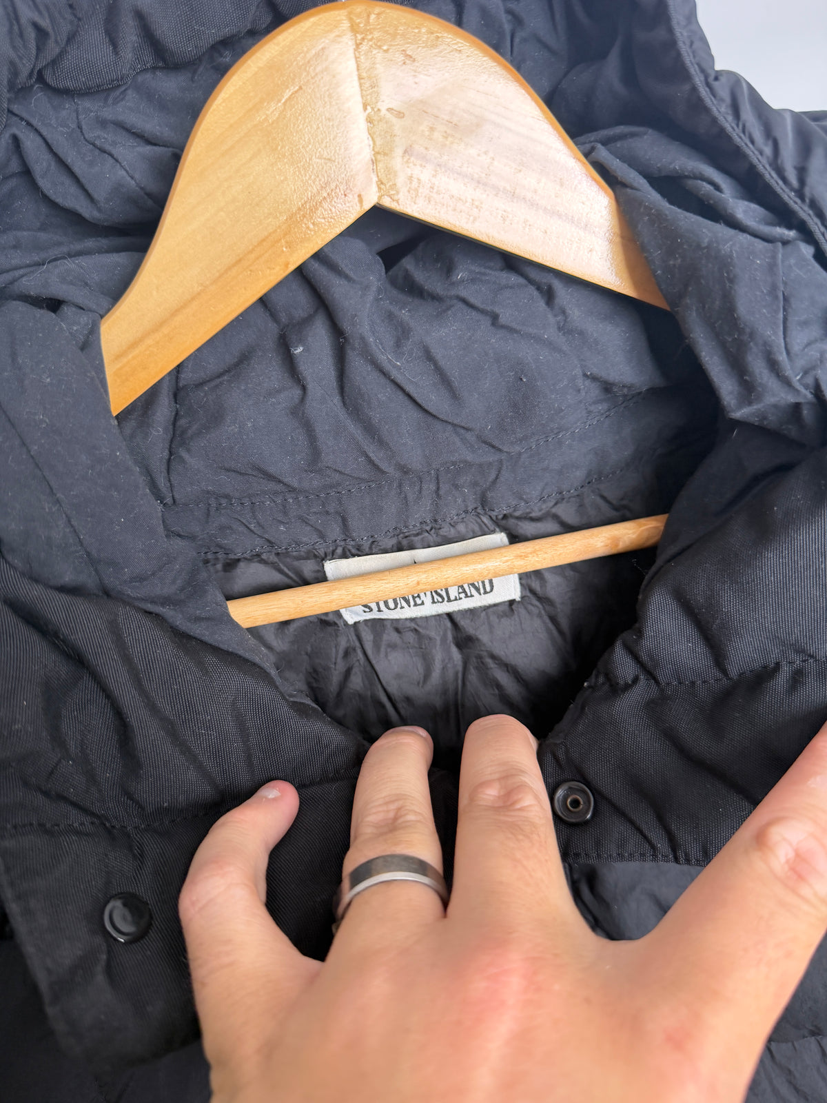 Stone Island Garment Dyed Crinkle Reps Down Jacket