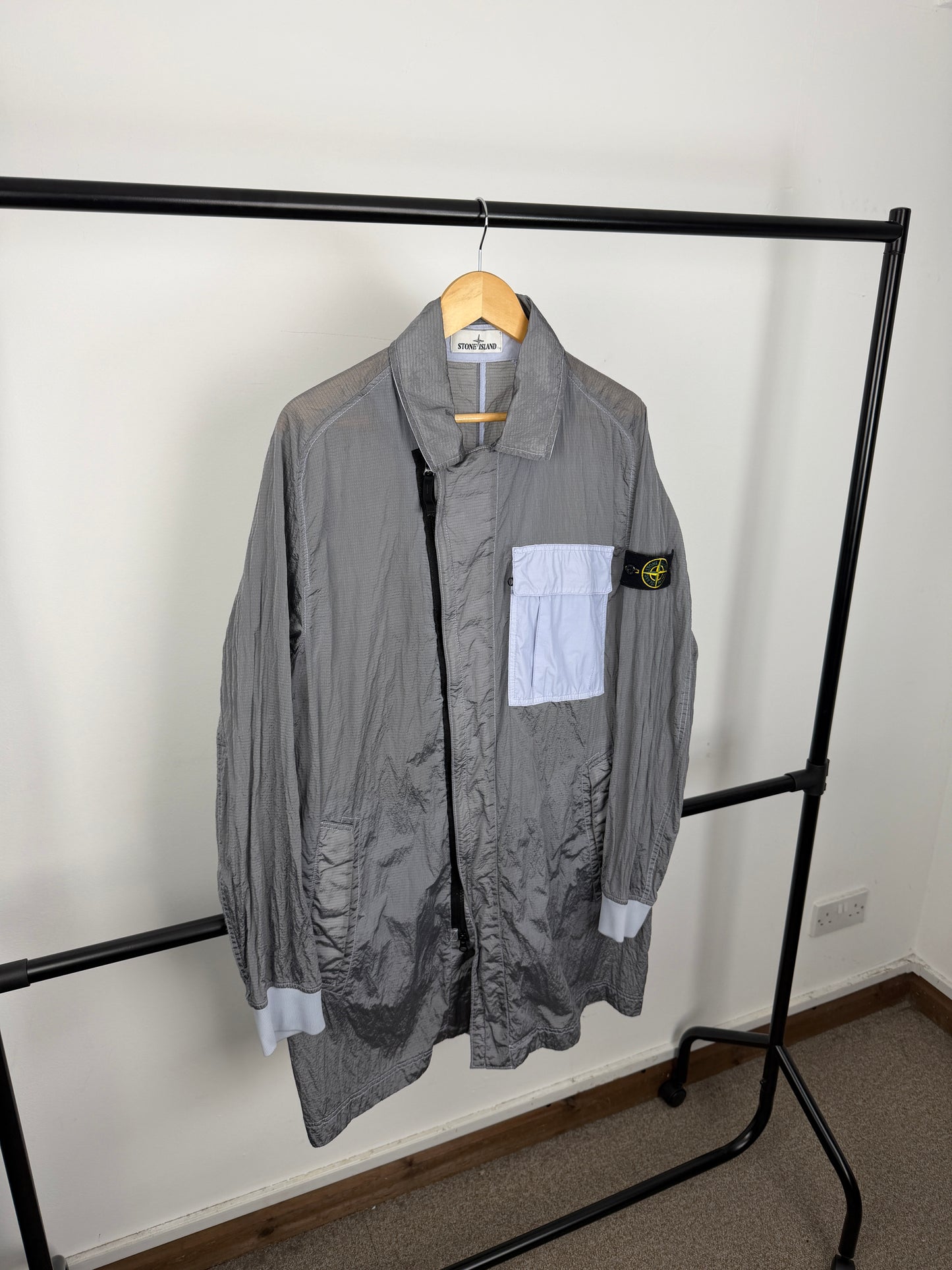 Stone Island Nylon Metal Watro Rip-Stop Parka Jacket (XL)