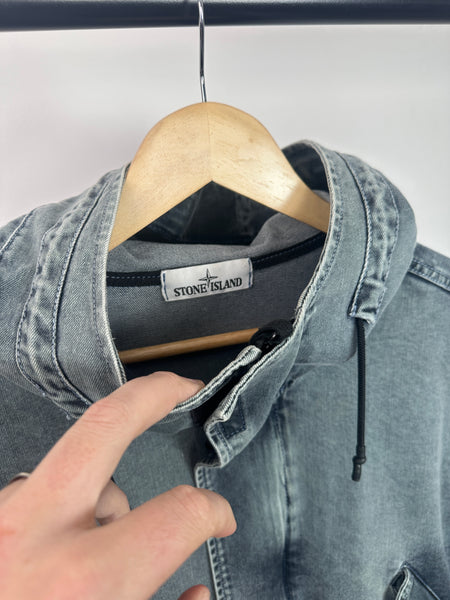 Stone Island Foam Resin Treated Denim Jacket (3XL)