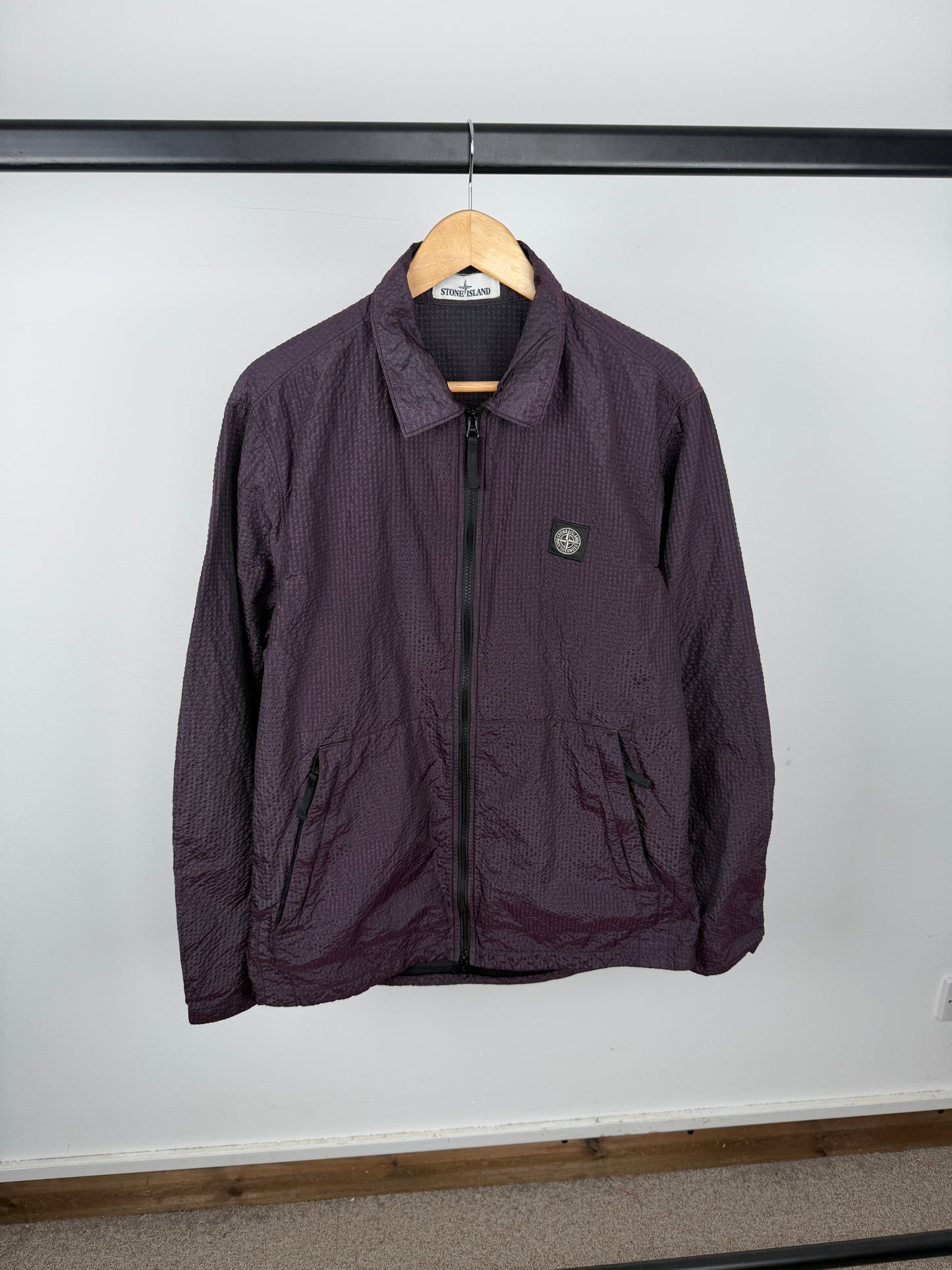 Stone Island Seersucker Nylon Weft Overshirt (L)
