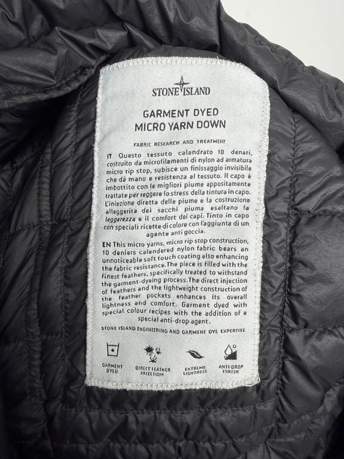 Stone Island Garment Dyed Micro Yarn Down Overshirt