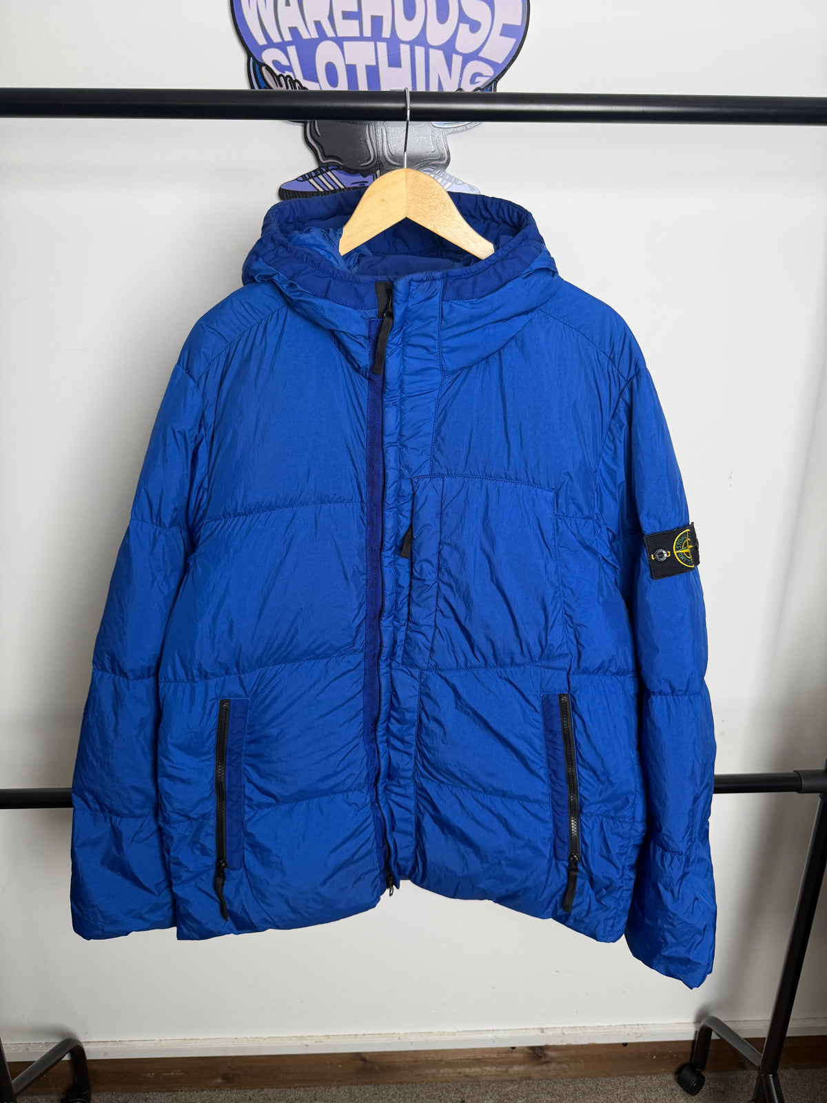 Stone Island Garment Dyed Crinkle Reps Down Jacket