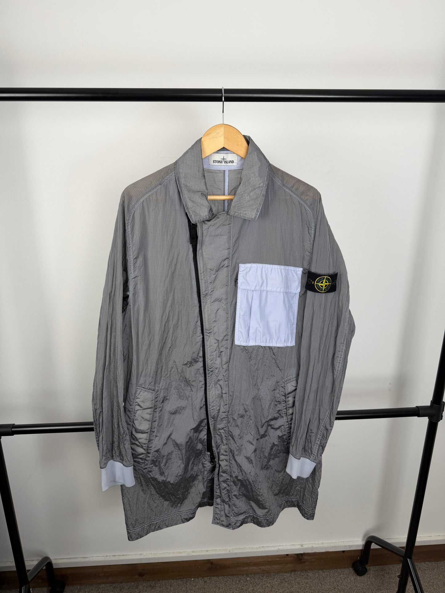 Stone Island Nylon Metal Watro Rip-Stop Parka Jacket (XL)