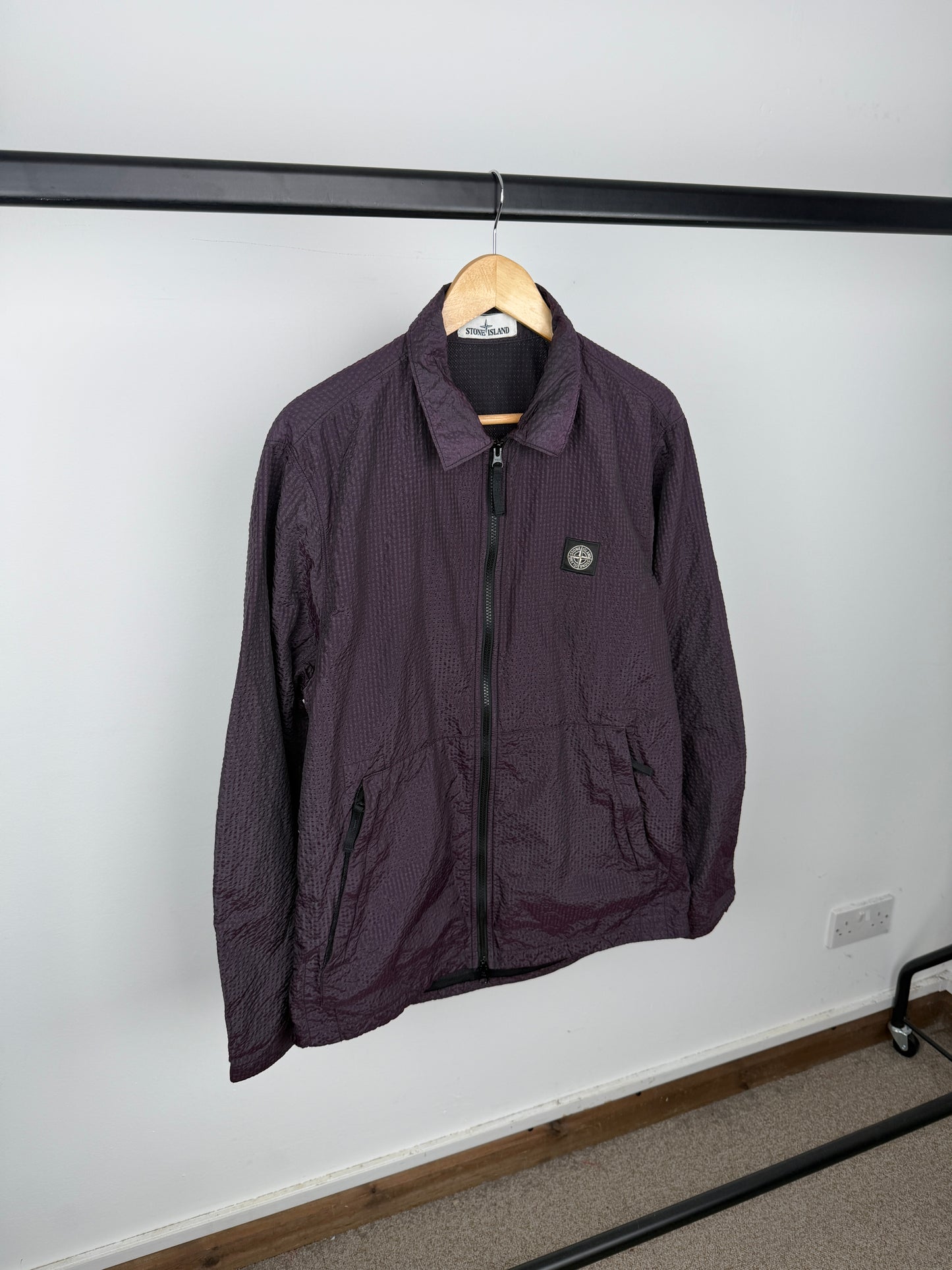 Stone Island Seersucker Nylon Weft Overshirt (L)