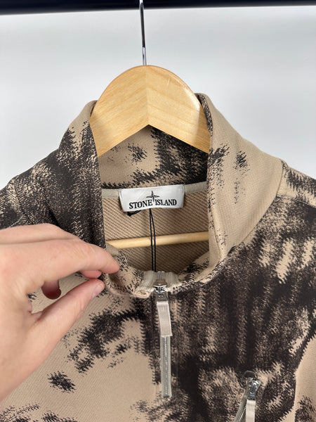 Stone Island 1/4 Zip Camo Sweatshirt (XXL)