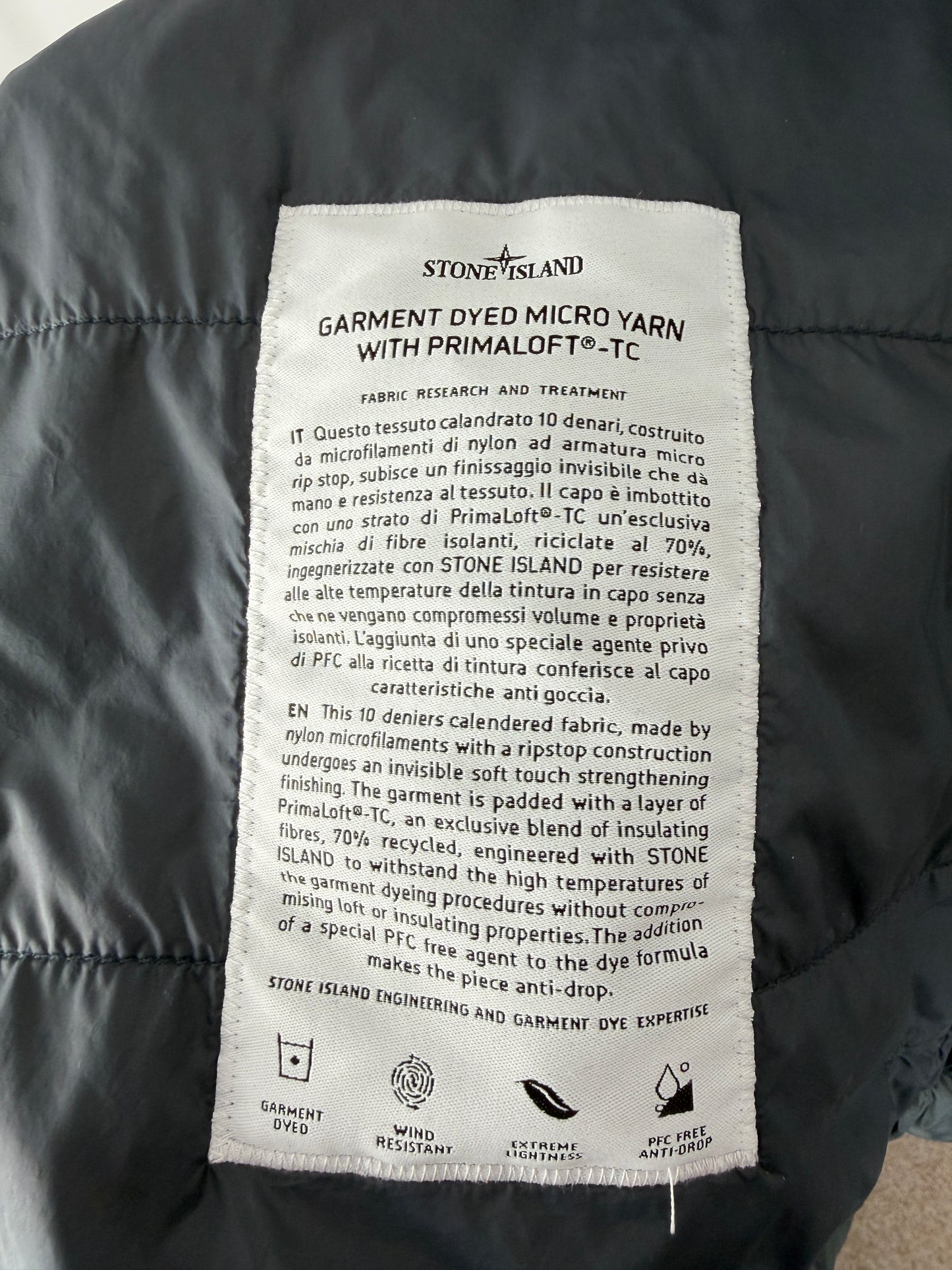 Stone Island Garment Dyed Micro Yarn Primaloft-TC Jacket - BNWT (3XL)