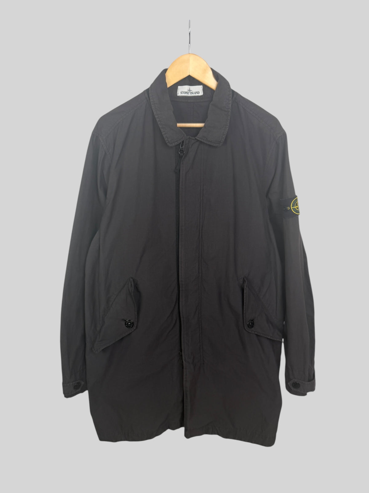 Stone Island Light Cotton Nylon Twill Mac Jacket