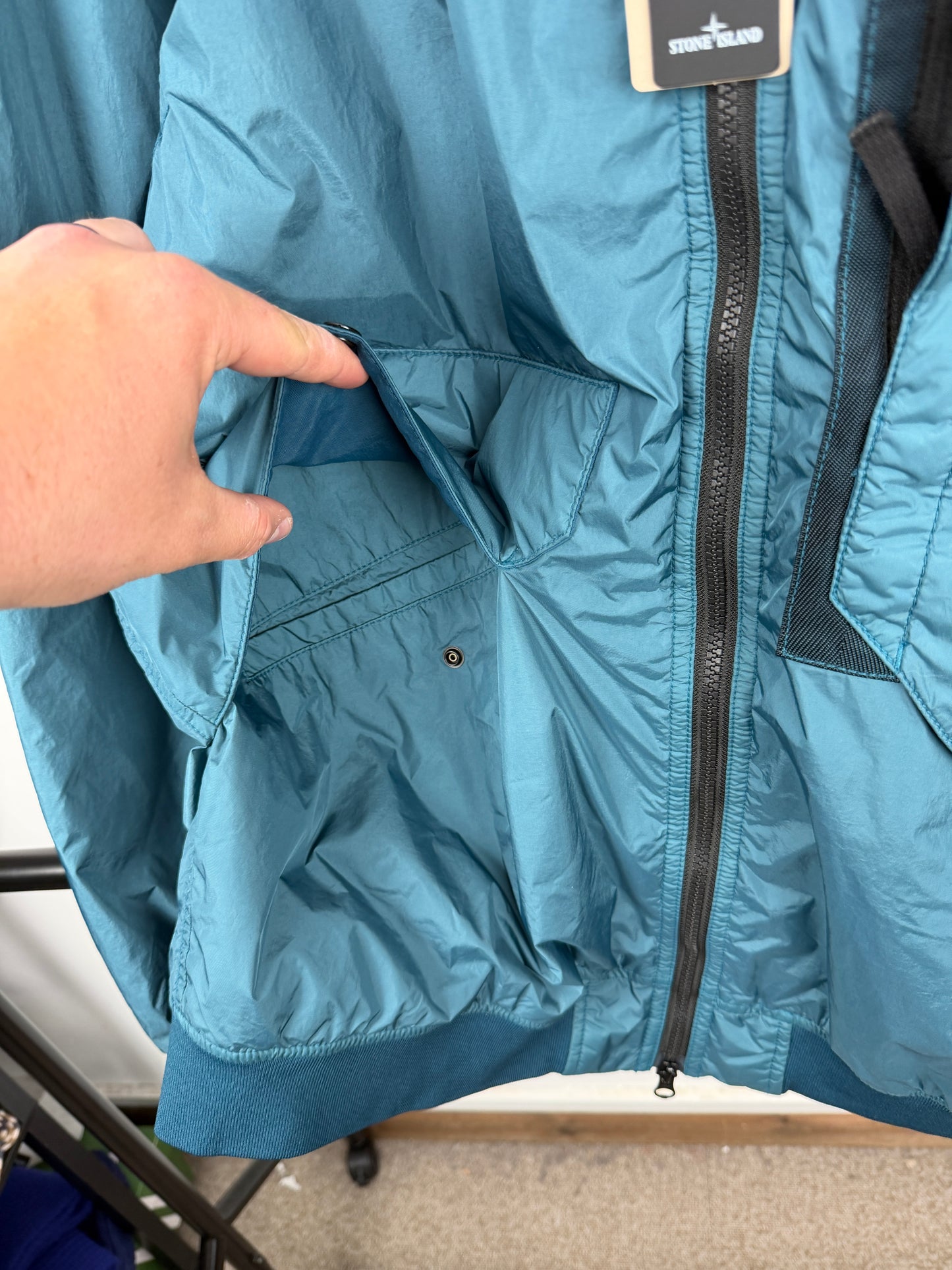 Stone Island Garment Dyed Crinkle Reps R-NY Primaloft TC Bomber Jacket