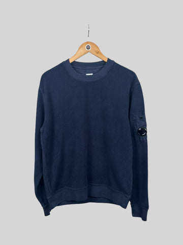 CP Company Reversed Brushed & Emerized Diagonal Fleece Sweatshirt - Medium
