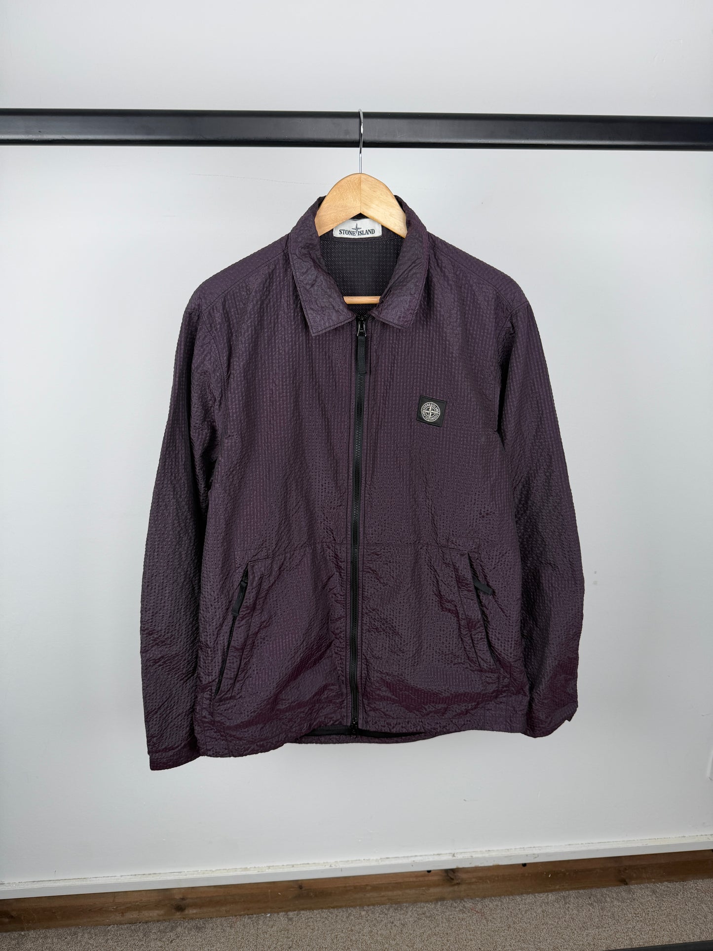 Stone Island Seersucker Nylon Weft Overshirt (L)