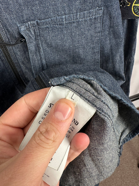 Stone Island Blue Denim Overshirt (L)