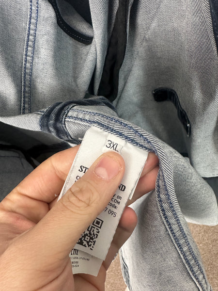 Stone Island Foam Resin Treated Denim Jacket (3XL)
