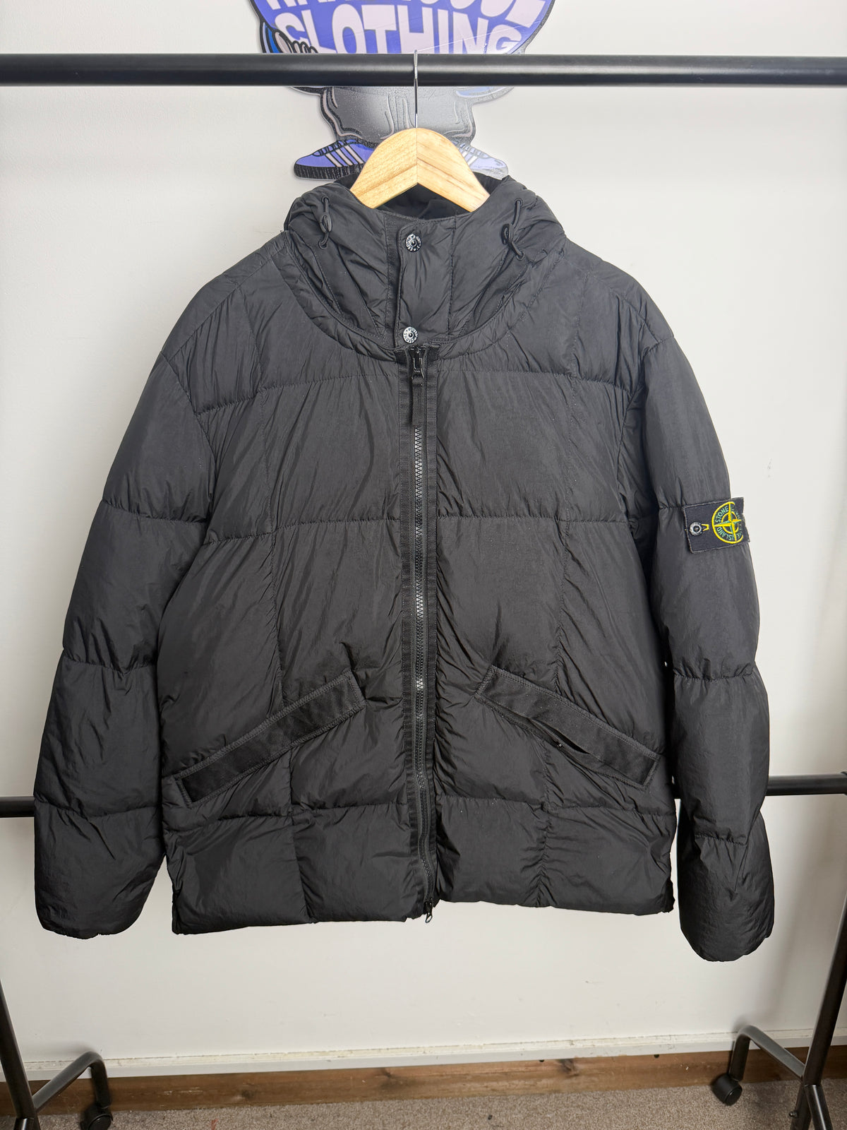 Stone Island Garment Dyed Crinkle Reps Down Jacket