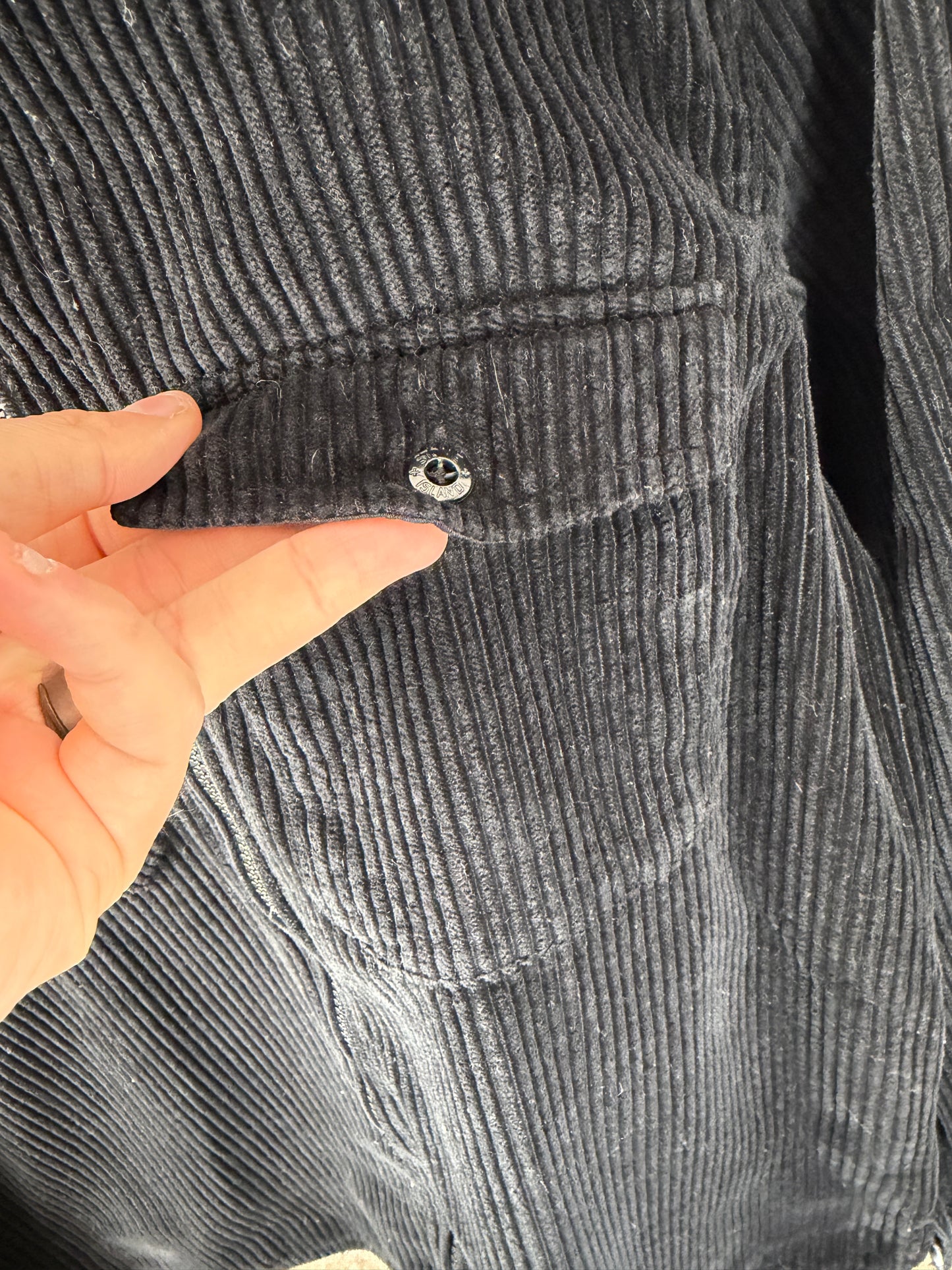 Stone Island Zip Up Corduroy Overshirt (M)