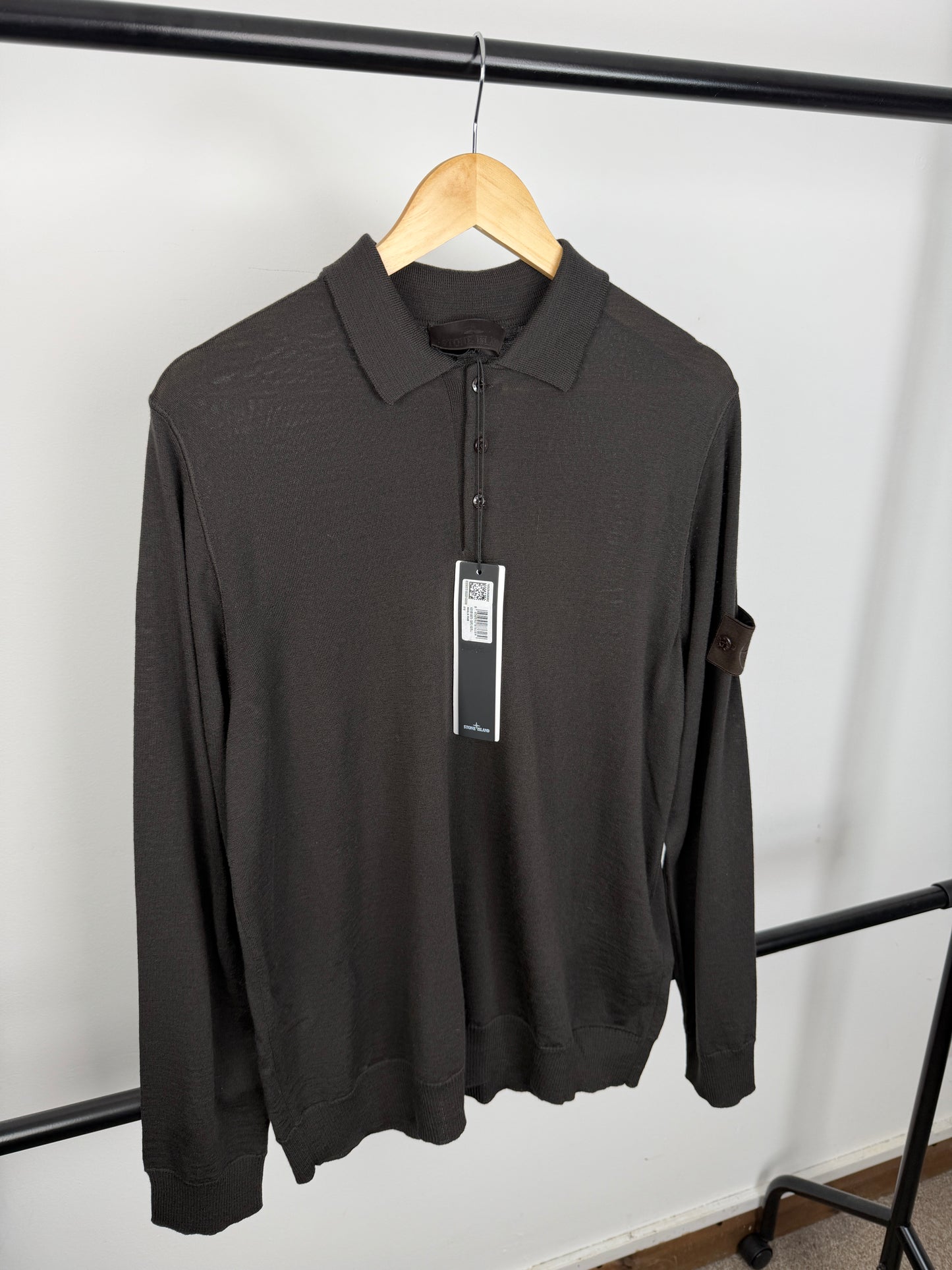 Stone Island Ghost Wool Polo Shirt (L)