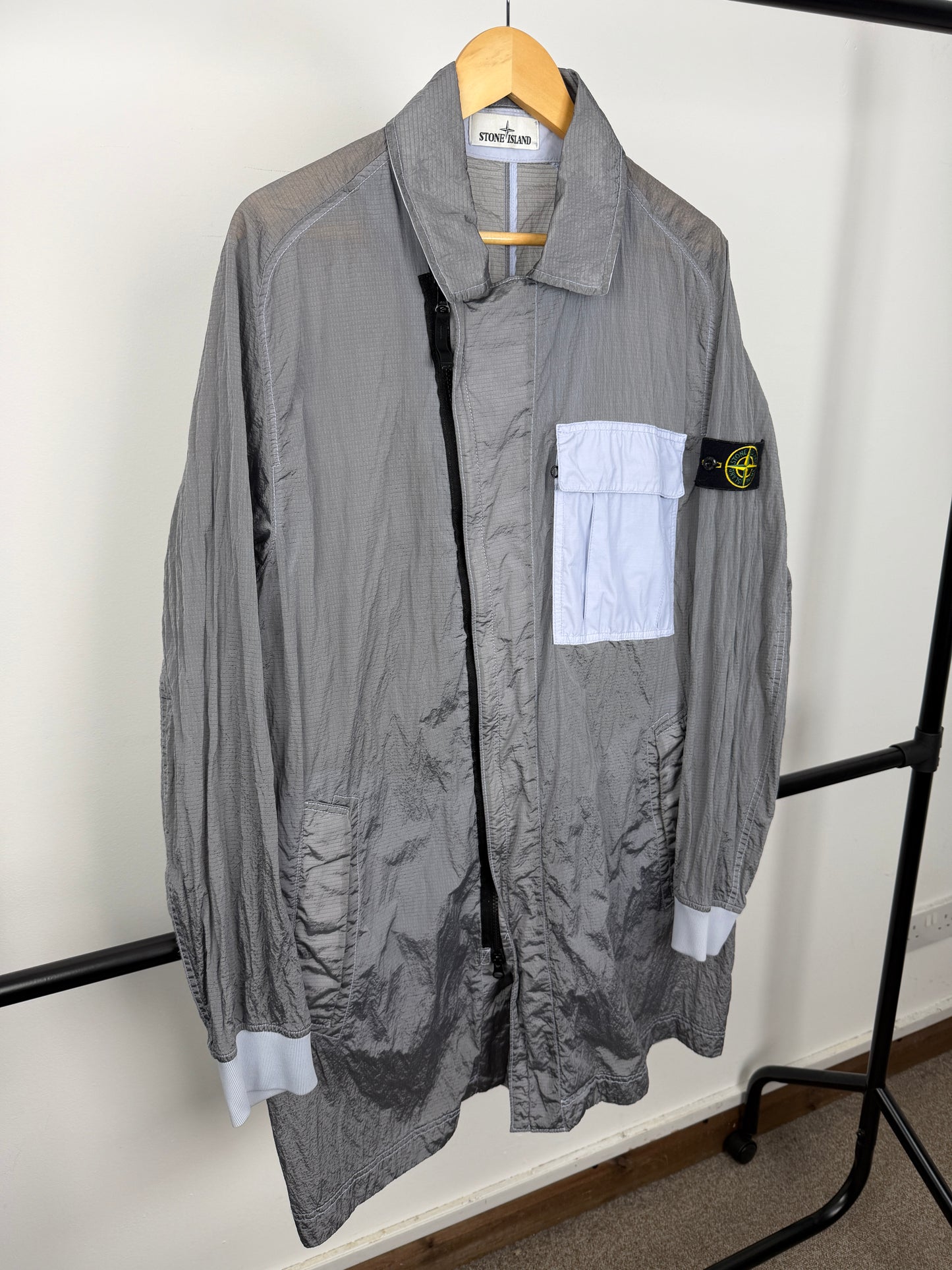 Stone Island Nylon Metal Watro Rip-Stop Parka Jacket (XL)