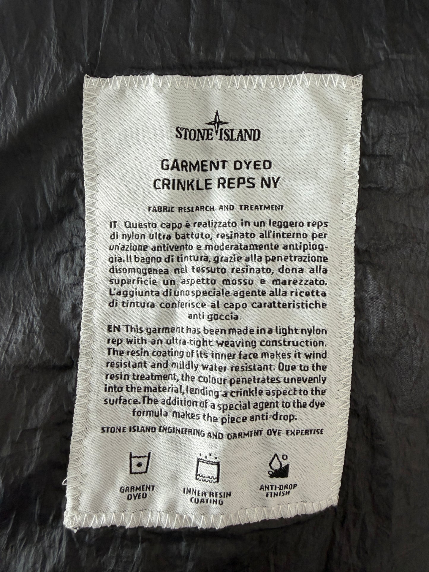 Stone Island Garment Dyed Crinkle Reps