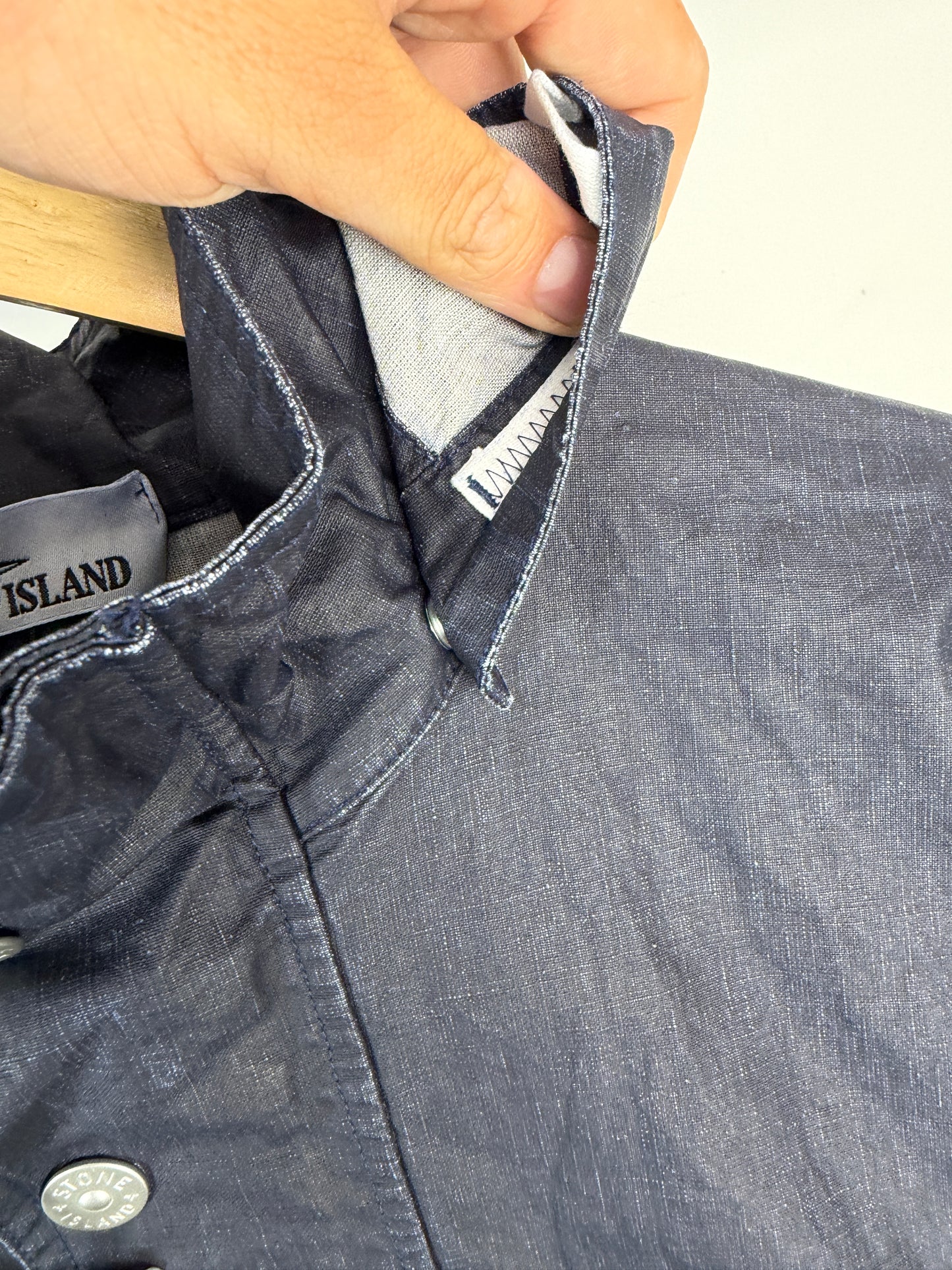 Stone Island Marina Raw Plated Linen Jacket