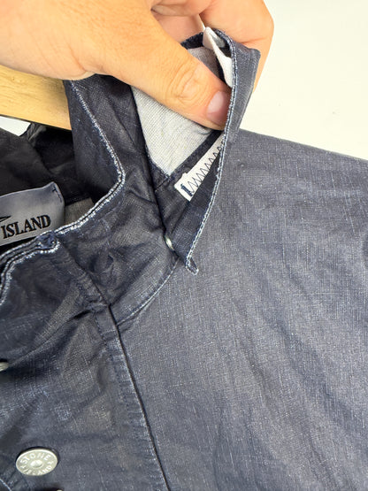 Stone Island Marina Raw Plated Linen Jacket