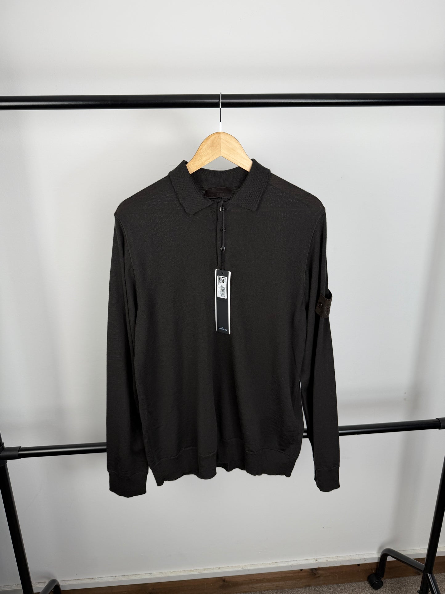 Stone Island Ghost Wool Polo Shirt (L)
