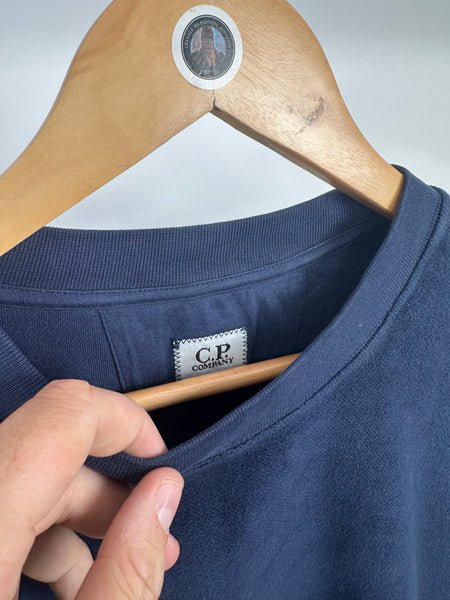 CP Company Reversed Brushed & Emerized Diagonal Fleece Sweatshirt - Medium