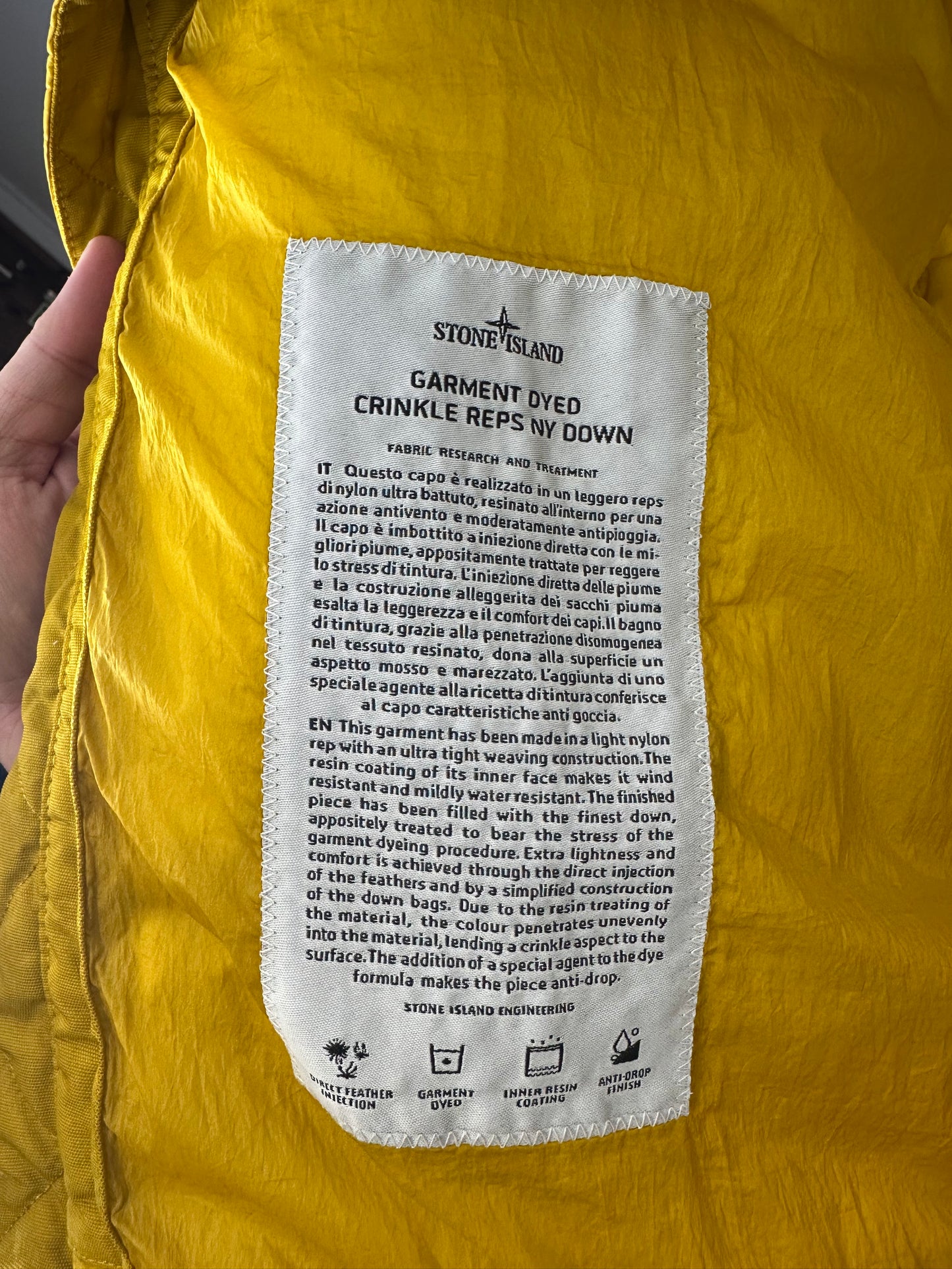 Stone Island Garment Dyed Down Jacket - Medium