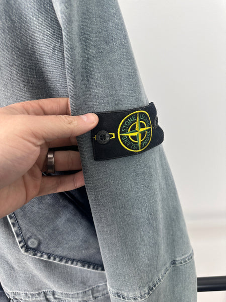 Stone Island Foam Resin Treated Denim Jacket (3XL)