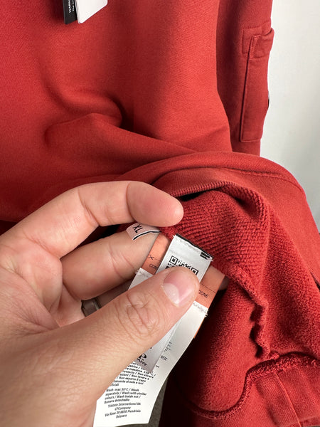 CP Company Brushed & Emerized Diagonal Fleece Lens Crewneck Sweatshirt