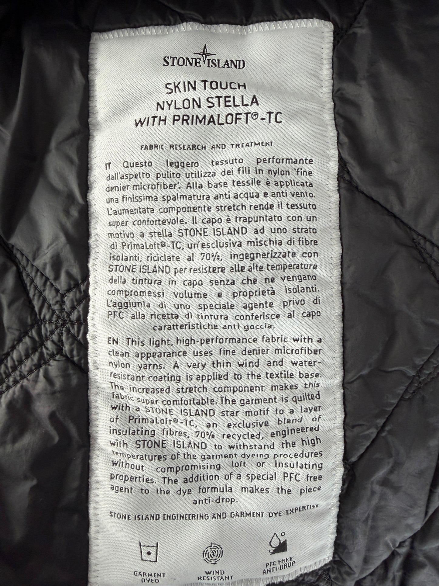 Stone Island Skin Touch Nylon Stella Primaloft TC Jacket - BNWT